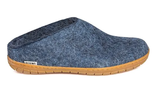 Glerups Hausschuhe für Herren und Damen - Komfortable Filzpantoffeln aus Naturwolle - Hausschuhe aus 100% reiner Naturwolle, die Feuchtigkeit aufnehmen und Deine Füße warm und trocken halten. Ideal für Zuhause, mit flexibler Gummisohle für optimalen Halt und skandinavischem Design.