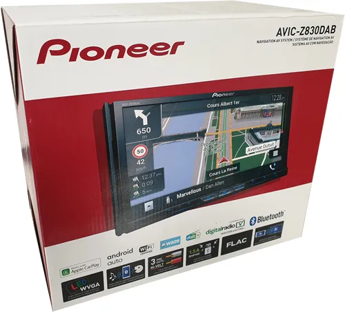 Pioneer AVIC-Z830DAB Car-Multimedia-System - Inklusive DAB Antenne, WiFi Apple CarPlay und Android Auto für nahtloses Streaming und Unterhaltung im Auto.