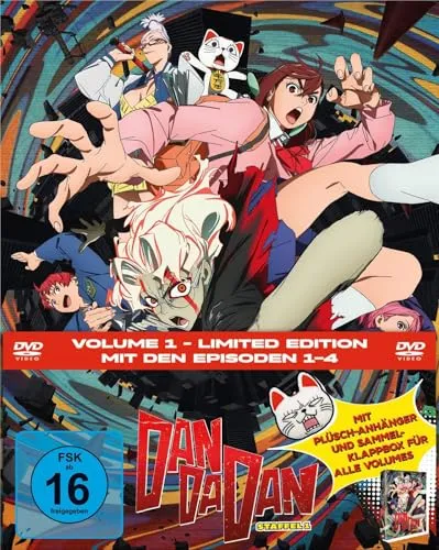 DAN DA DAN - Staffel 1, Volume 1 LTD. mit Plüsch-Anhänger - Sammleredition mit Sammelklappbox und Plüsch-Anhänger, ideal für Fans von Anime und aufregenden Geschichten. Freigegeben ab 16 Jahren.