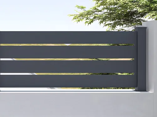 Vente-unique Stellzaun mit lichtdurchlässigem Design