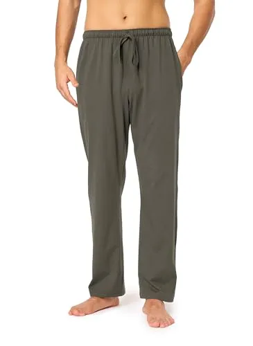 Timone Herren Schlafanzugshose Lang Pyjamahose aus Baumwolle Freizeithose Schlafhose Loungewearhose mit Taschen Nachtwäsche Hose für Herren Sleepwear TPP-001 (Graphite, M)