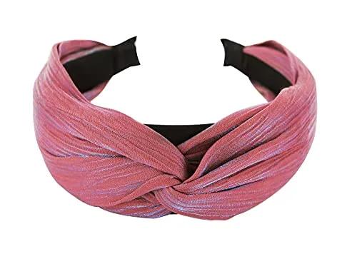 axy Haarreif mit raffinierten Knoten und leichtem Glanz - Wunderschön Stirnband Haarschmuck Haarreifen HRD2 (Braunrot)