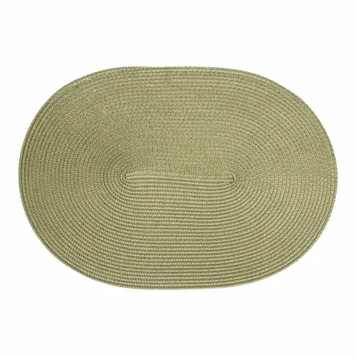 Continenta Tischset Oval Platzdecke Platzmatte Untersetzer 45 x 31 cm Schilfgrün