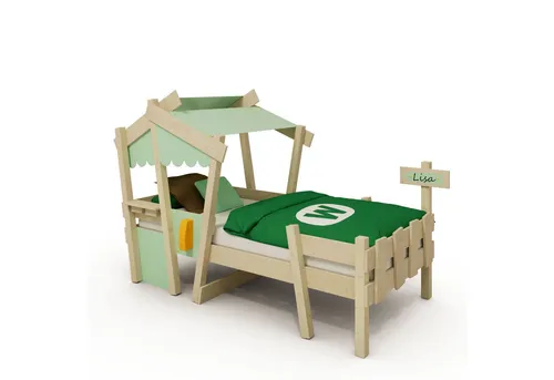 Wickey Kinderbett CrAzY Comfy 90x200 cm – Abenteuerliches Design für Kinderträume (Kreativer Spiel- und Schlafbereich, Einzelbett), Massives, langlebiges Holz
