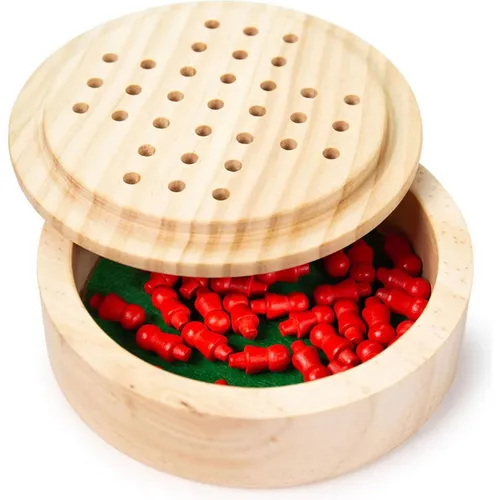 Bigjigs Toys Mini-Solitär - Mini-Solitär mit 32 Spielteilen, ideal für Kinder ab 3 Jahren. Hergestellt aus hochwertigen Materialien für langlebigen Spielspaß.