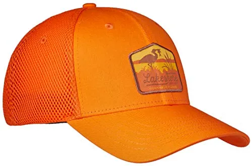 Lakeshore® Jagd Cap, Signalkappe, Outdoor, 100% Baumwolle und Mesh, Signal Orange, Größe S-M