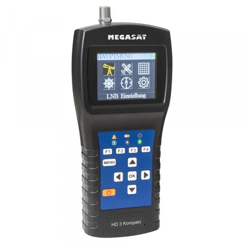 Megasat HD3 HD 3 V2 Kompakt Satmessgerät - Sat-Finder mit 2,3 Zoll Display, ideal für präzise Satellitenmessungen und einfache Handhabung.
