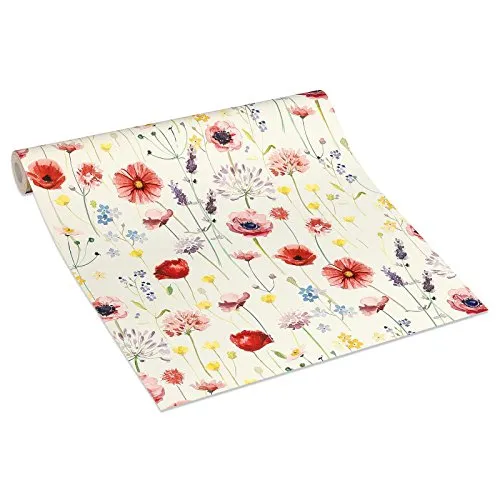 ROLLER A.S. Creation Papiertapete - Blumenwiese - bunt - 10 Meter