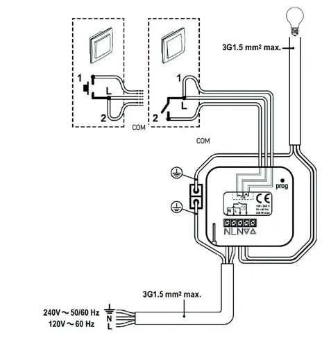 UP-Funkempfänger RTS für Licht SOMFY 1811251 - Funk-Wandsender für die einfache Steuerung von Lichtsystemen, kompatibel mit Somfy-Produkten und bietet kabellose Flexibilität.