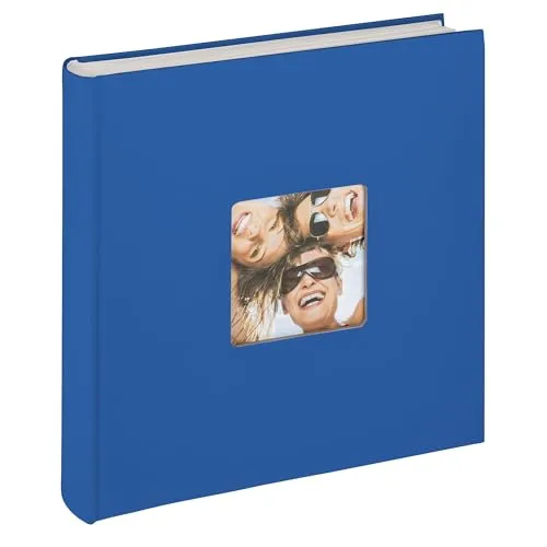 Walther Design Fotoalbum Fun Royalblau 30x30 cm - Hochwertiges Fotoalbum mit 100 weißen Seiten und CD-Archiv, ideal für kreative Gestaltung und persönlichen Erinnerungen.