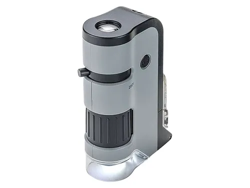 Carson Optical MicroFlip (MP-250) Mikroskop - Kompaktes und tragbares Mikroskop mit 60x bis 250x Vergrößerung, ideal für Detailbeobachtungen unterwegs oder im Labor.