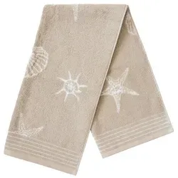 Dyckhoff Handtuch Frottierserie 'Seashell', (1-St) beige 70.140 cm