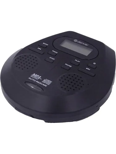 Denver DMP-395B Schwarz CD-Player - Tragbarer CD-Player in elegantem Schwarz, ideal für Musikliebhaber, die unterwegs ihre Lieblings-CDs genießen möchten.