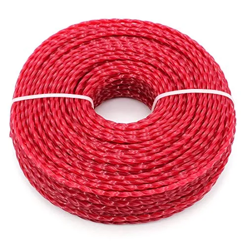 Rasentrimmerschnur, Nylonfaden für Rasentrimmer, 3,0 mm, Ersatzfaden für Rasen, Gärten, Gehwege, Parks und Landschaften (Twist, 3 mm x 73 m)