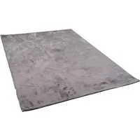 Pergamon Luxus Super Soft Fellteppich Plush Grau 60x90cm - Flauschiger Kunstfellteppich aus hochwertigem Polyester, ideal für Wohn- und Schlafzimmer. Verleiht jedem Raum eine gemütliche Atmosphäre und beeindruckt mit seinem weichen, changierenden Flor.