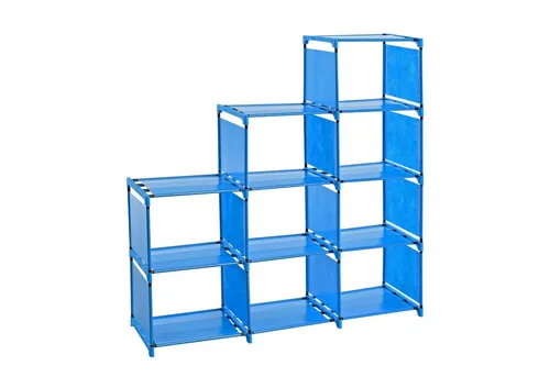 ESTEXO Regal Bücherregal Standregal Stufenregal Treppenregal Wandregal 9 Fächer B