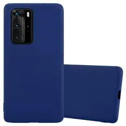 Cadorabo Hülle für Huawei P40 PRO / P40 PRO+ Schutzhülle in Blau Handyhülle TPU Silikon Etui Case Cover