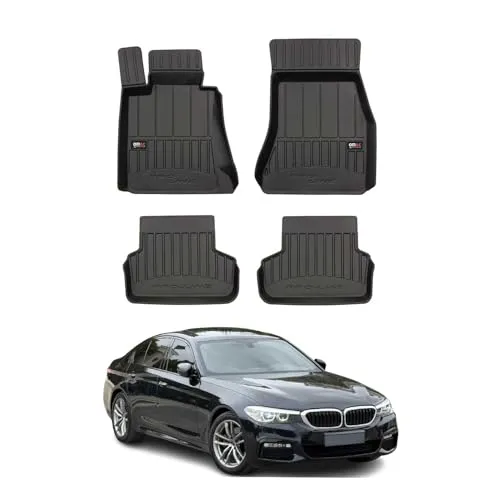OMAC Auto-Fußmatten für BMW 5er G31 Touring 2017-2020 - Premium 3D Fußmatten, wasserfest und mit Anti-Rutsch-Technologie für optimalen Schutz und luxuriöses Aussehen im Innenraum Ihres Fahrzeugs.