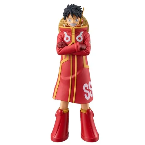 Banpresto One Piece Monkey.D.Luffy Figur - Grandline Series - Spielfiguren: Hochdetaillierte PVC-Figur von Monkey.D.Luffy, ca. 16 cm groß, ideal für One Piece-Fans und Sammler.