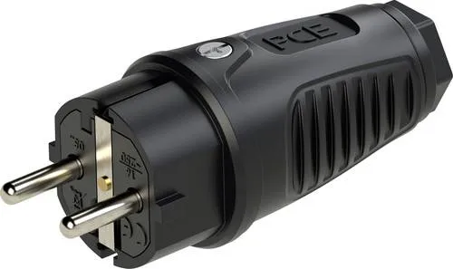 Produktbild PC Electric 0512-ss Schutzkontaktstecker Vollgummi 250V Schwarz IP54