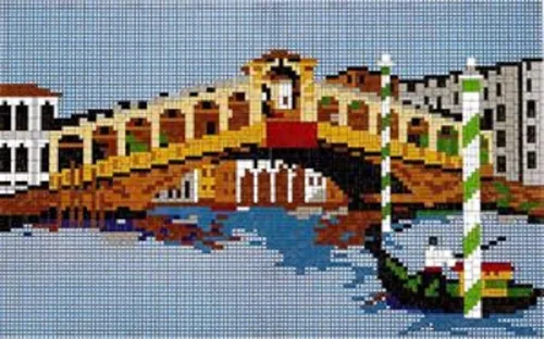 Stick it Steckpuzzle Rialto Brücke, 2000 Puzzleteile, Bildgröße 53 x 33 cm