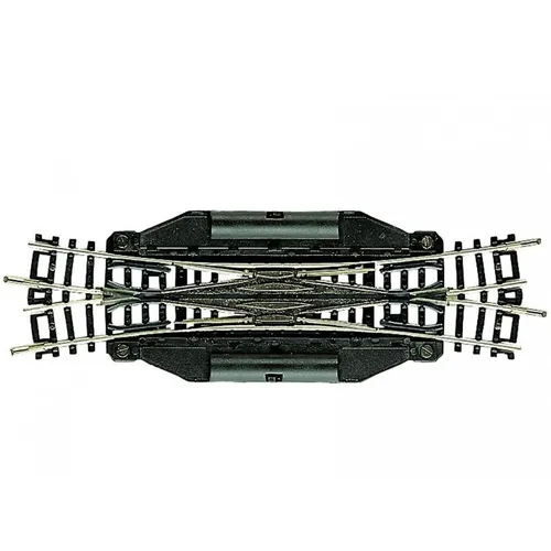 Roco DKW 15° EL Spur N - Gleise für Modelleisenbahnen, elektrische Doppelkreuzungsweiche für flexible Gleisverbindungen, ideal für kreative Modellbahnanlagen.