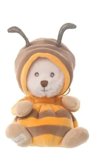 Bukowski Plüschteddybär Ziggy Biene 15 cm - Kuscheliger Plüschteddybär in Bienenkostüm, 15 cm groß, maschinenwaschbar bis 30°C, ideal zum Schmusen und Spielen.