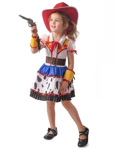 JADEO Cowboy-Kostüm Cowgirl-Kostüm für Mädchen Filmkostüm Faschingskostüm bunt