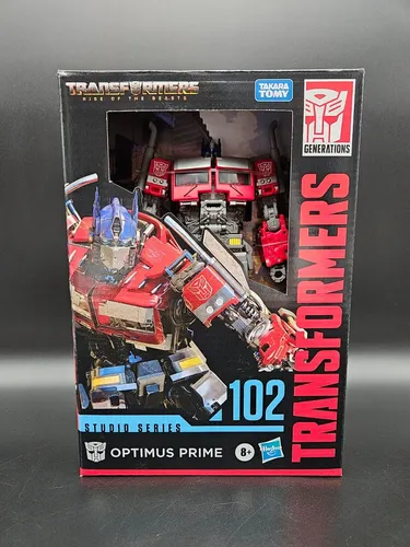 Transformers Studio Series Voyager-Klasse Aufstieg der Bestien 102 Optimus Prime Action-Figur - Actionfiguren für Kinder, hochbeweglich und detailreich, inspiriert von ikonischen Filmszenen mit 2 Verwandlungsmodi und umfangreichem Zubehör.