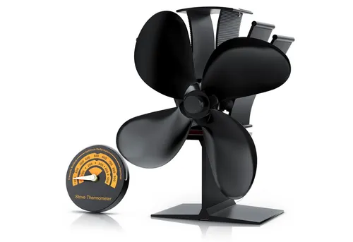 Brandson Kaminventilator mit Thermometer – Effizienter Ofenventilator ohne Strom