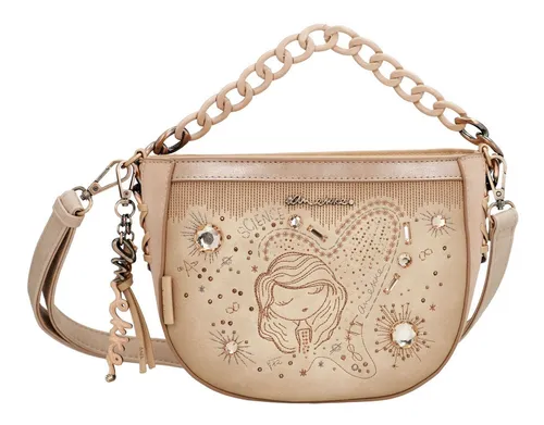 Anekke Hollywood Studio Oval Crossbody Bag Nude - Umhängetasche mit ovalem Design, bietet stilvollen Komfort und ist perfekt für den täglichen Gebrauch.