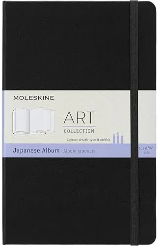 Moleskine Art Collection Japanisches Album - Großformat Skizzenbuch 13 x 21 cm, hochwertiges 165 g/m² Papier für kreative Projekte und ideal für Künstler