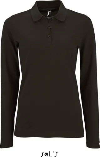 SOLs 02083 | Damen Long-Sleeve Piqué Polo Shirt Perfect - Farbe: Black - Größe: XL