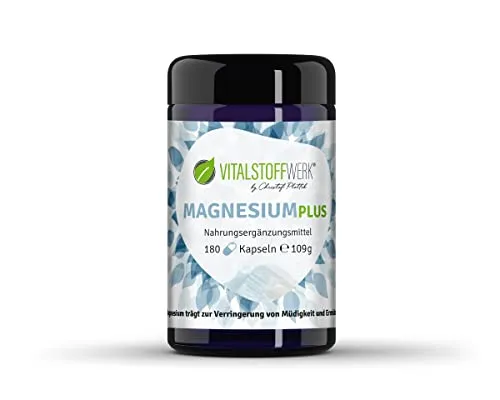 Magnesium Plus Kapseln von VITALSTOFFWERK®, 180 Stück