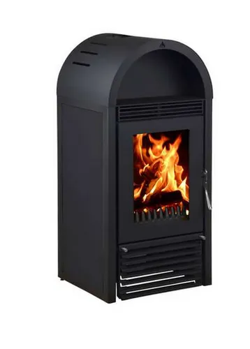 EuroTeplo Kaminofen wasserführend Marbella Schwarz 12 kW - Klassischer wasserführender Kaminofen mit 12 kW Heizleistung, ideal für effiziente Wärmeverteilung im gesamten Haus. Perfekt für gemütliche Abende und nachhaltige Energie.