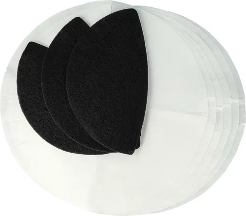 vhbw 3x Kohle-Filter, 6x Papierfilter kompatibel mit DeLonghi D38 Serie, F 38233, DL Serie, F38 Serie, F 38436 Fritteuse - 9-tlg. Filter-Set