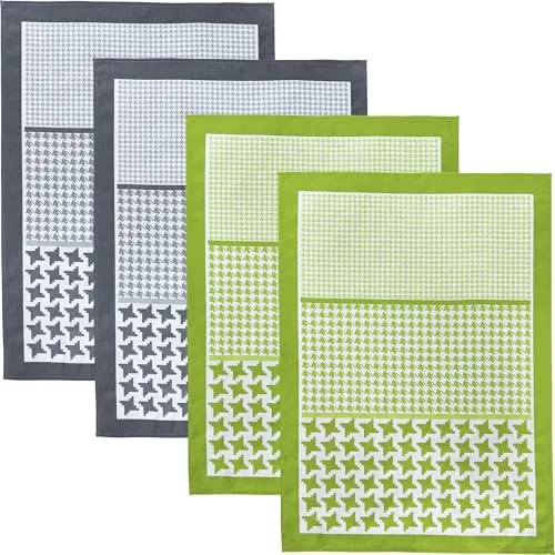 Erwin Müller Geschirrtuch 4er-Pack Baumwolle Hahnentritt Größe 50x70 cm