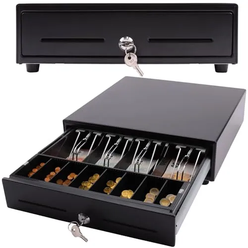 Olympia SD 330A Kassenschublade - 4 Fächer für Scheine, 8 Fächer für Münzen, sicher und platzsparend für effiziente Transaktionen