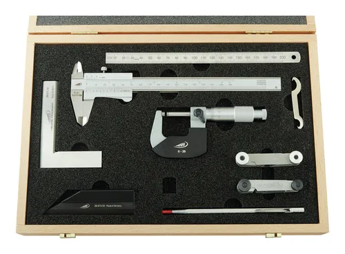 Helios Preisser Messzeugsatz 8-teilig Analog - Präzise Messungen garantiert - Messzubehör für präzise und vielseitige Anwendungen, ideal für Hobby und Beruf.