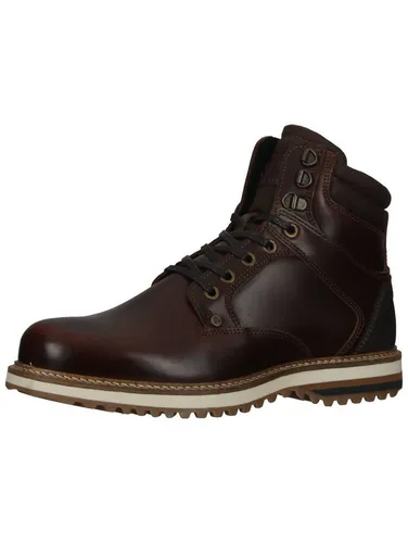 Bullboxer Herren Schnürstiefel in Braun, Größe 45 - Wanderschuhe mit herausnehmbarer Decksohle, ideal für lange Wanderungen. Robustes Leder und Textil sorgen für Komfort und Stil in jedem Terrain.