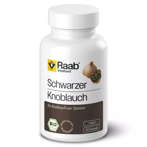 Raab Vitalfood® Bio Schwarzer Knoblauch Kapseln (50 Stück) in beige von Raab Vitalfood