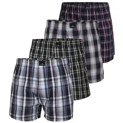 GÖTZBURG Herren Boxershorts 4er Pack - Blau - Bequeme Boxershorts im 4er Pack, aus hochwertiger Baumwolle für Atmungsaktivität und hohen Tragekomfort, ideal für Freizeit und Schlaf.