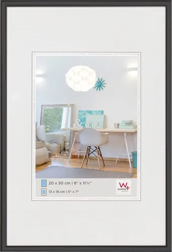 Schwarzer Bilderrahmen 50x60 cm New Lifestyle - Stilvoller Hängerahmen in Schwarz, ideal für individuelle Wandgestaltungen und Fotos. Klarglas schützt Ihre Bilder, perfekt für Zuhause oder das Büro.