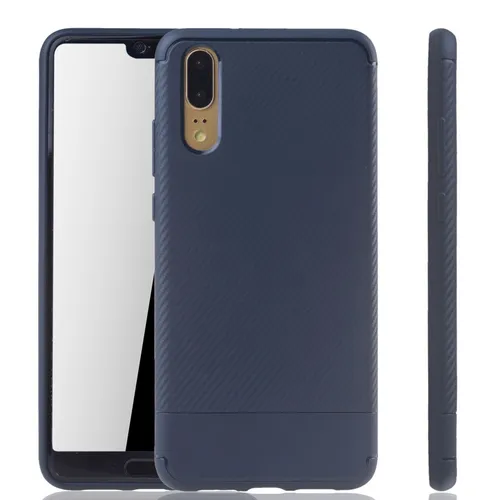 Huawei P20 Hülle Case Handy Cover Schutz Tasche Schutzhülle Bumper Schale Blau