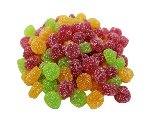 Fruchtgummi Bären & Co. Süßigkeit, Fruchtgummi Berries Mischung sauer gezuckert kleine Kugeln 175g