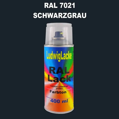 Ral Spraydose Seidenmatt 7021 Schwarzgrau 400ml  Buntlack Decolack Farbenspray