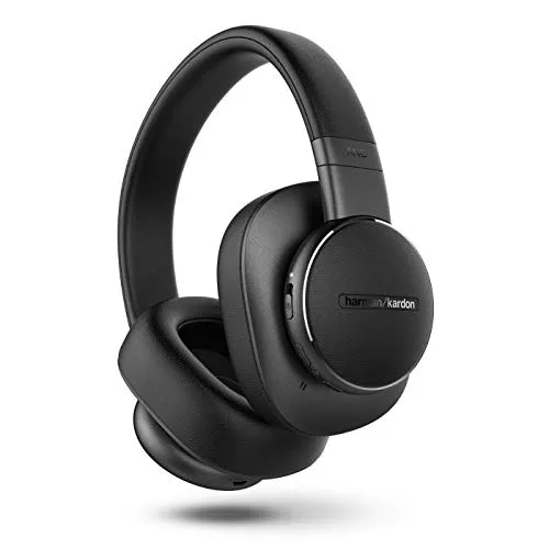 Harman Kardon Fly ANC Over Ear Kopfhörer - Over-Ear Kopfhörer mit aktiver Geräuschunterdrückung, Google Assistant & Alexa Unterstützung und schneller Ladefunktion für ungestörten Musikgenuss.