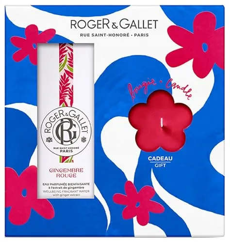 Roger & Gallet Duftwasser-Set, wohltuend, Ingwer, Rot, 100 ml + Duftkerze