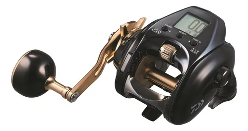 DAIWA 24 Seaborg G400JL (E) LH – Baitcasting-Rolle für Süßwasserangeln - Hochwertige Baitcasting-Rolle mit 16kg maximalem Widerstand. Ideal für das Angeln auf große Fische wie Heilbutt und Kabeljau. Kompakt und zuverlässig für den professionellen Einsatz.