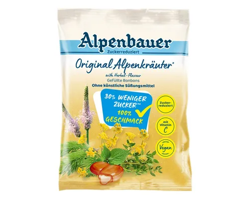 Alpenbauer Süßigkeit, Alpenbauer Alpenkräuter Original gefüllte Bonbons zuckerreduziert 60g